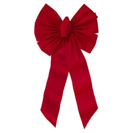 HOLIDAY TRIM Holiday Trim 7355 7 Loop Velvet Bow - Red 126052